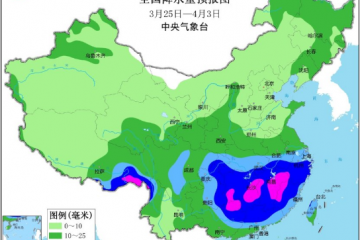 江南华南多降雨 全国大部气温偏高 ()